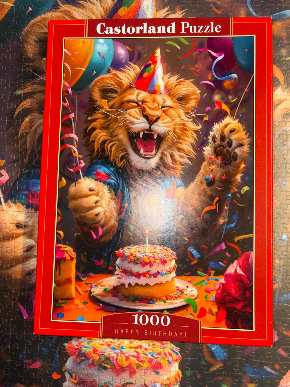 1000-Piece Happy Birthday Lion Puzzle - Colorful